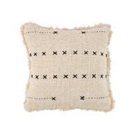 Bazar Bizar Housse de coussin En Coton French Kiss Naturel/Noir 50 x 50 cm