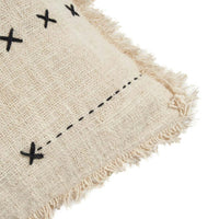 Bazar Bizar Housse de coussin En Coton French Kiss Naturel/Noir 50 x 50 cm