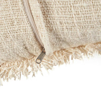 Bazar Bizar Housse de coussin En Coton French Kiss Naturel/Noir 50 x 50 cm