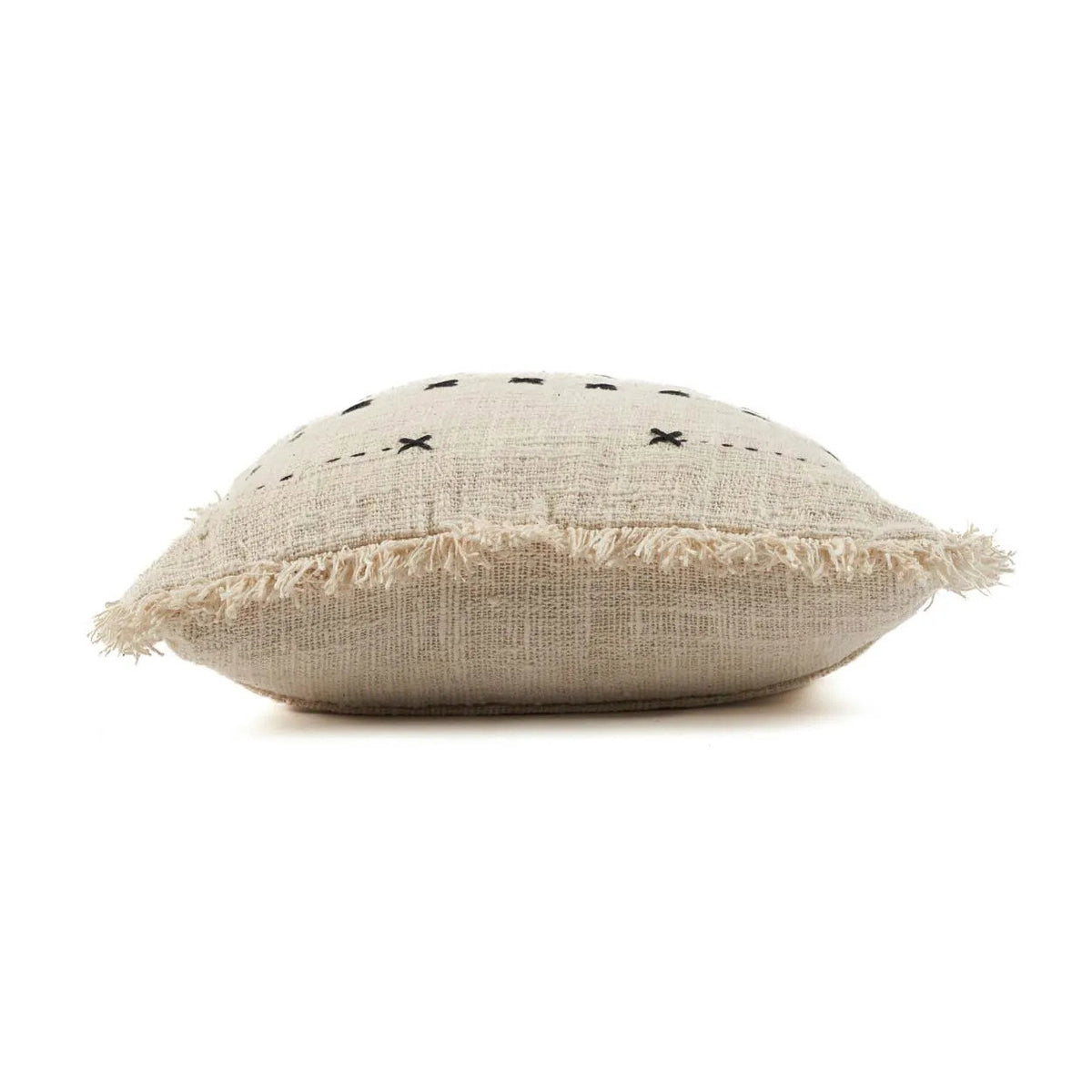 Bazar Bizar Housse de coussin En Coton French Kiss Naturel/Noir 50 x 50 cm
