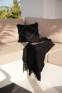 Bazar Bizar Plaid En Coton Gypsy Noir 260 x 122 cm