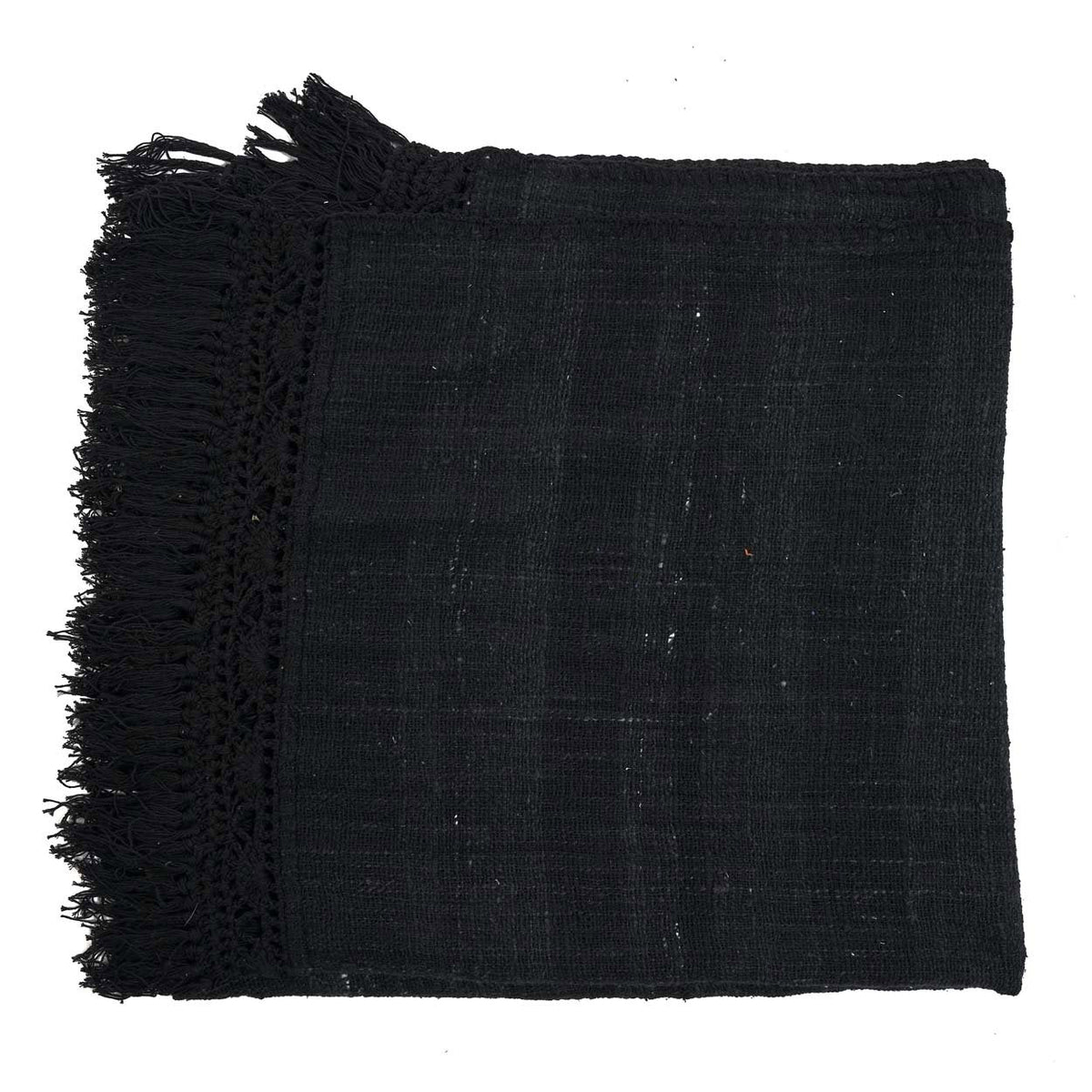 Bazar Bizar Plaid En Coton Gypsy Noir 260 x 122 cm