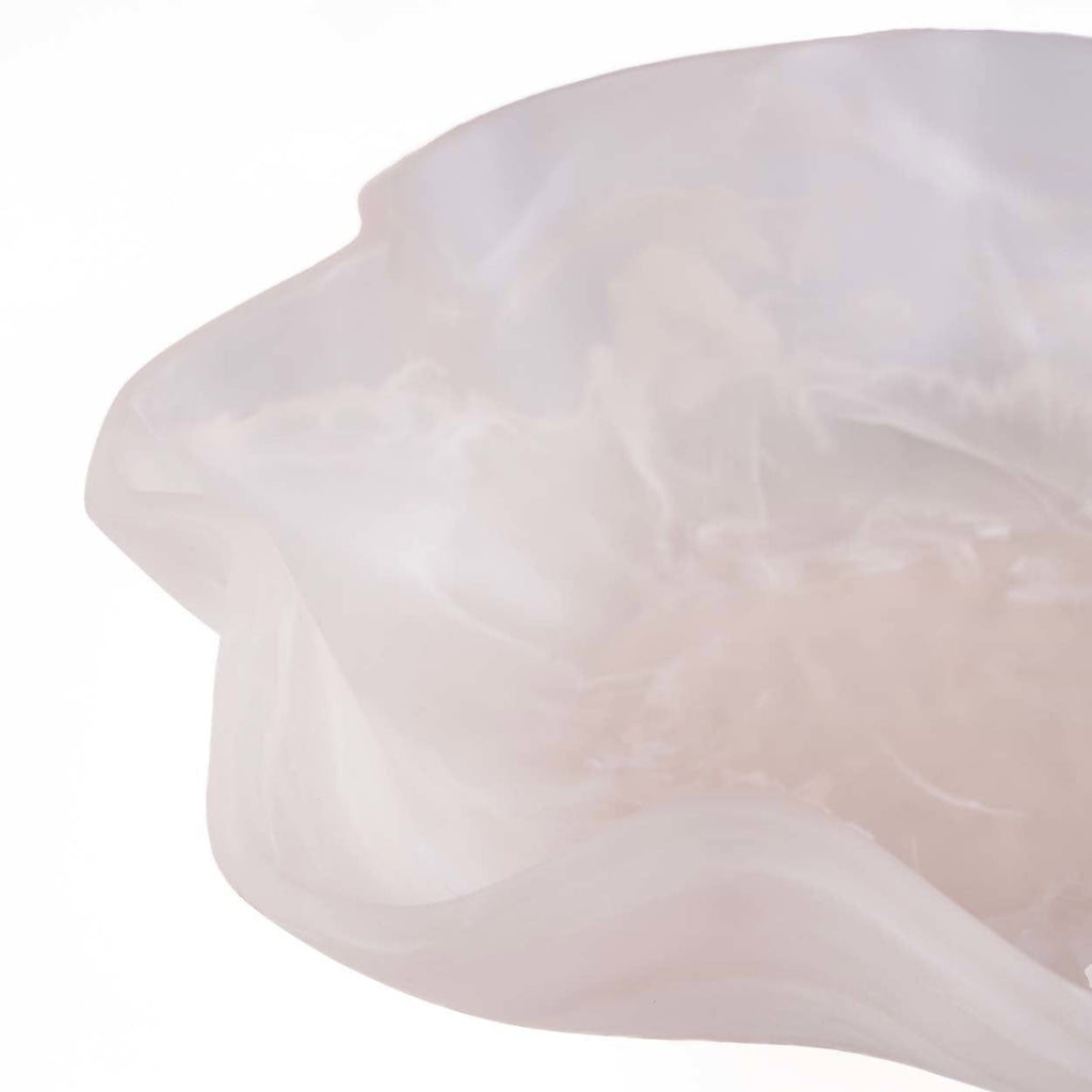 Bazar Bizar Plat de service En Résine Organic Fruit Bowl Rose/Blanc Ø30 x H8 cm
