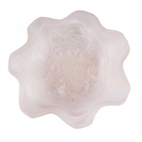 Bazar Bizar Plat de service En Résine Organic Fruit Bowl Rose/Blanc Ø30 x H8 cm