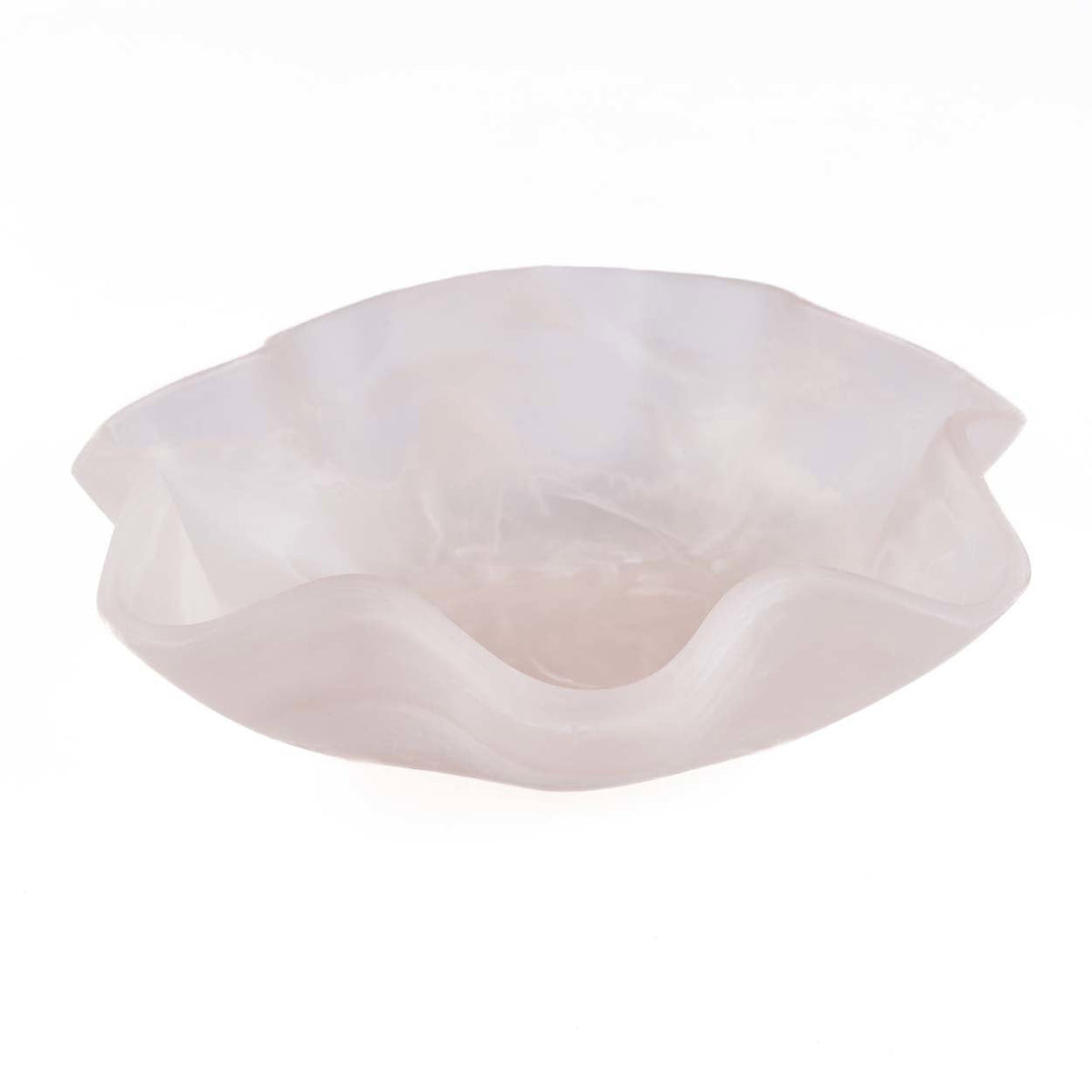Bazar Bizar Kunsthars Schaal Organic Fruit Bowl Roze/Wit Ø30 x H8 cm