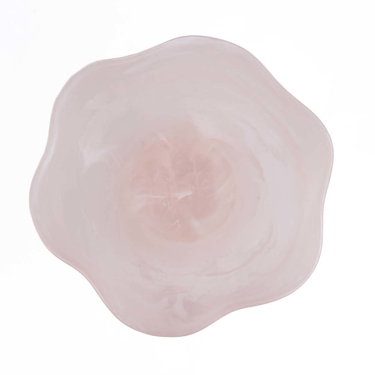 Bazar Bizar Plat de service En Résine Organic Fruit Stand Rose/Blanc Ø27 x H15 cm