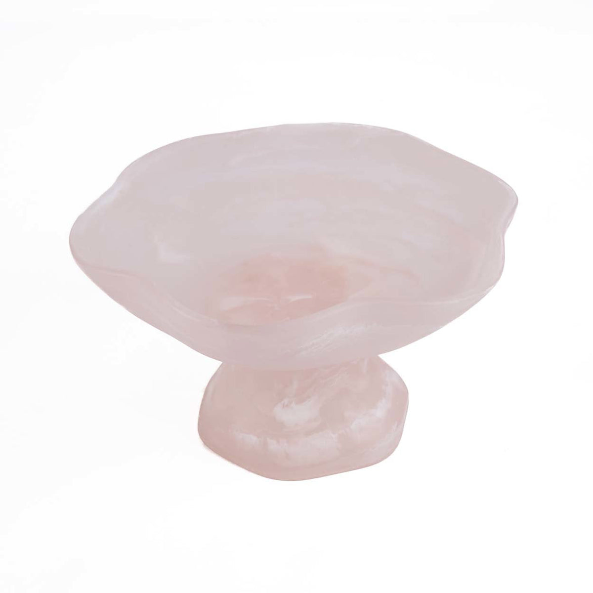 Bazar Bizar Kunsthars Schaal Organic Fruit Stand Roze/Wit Ø27 x H15 cm