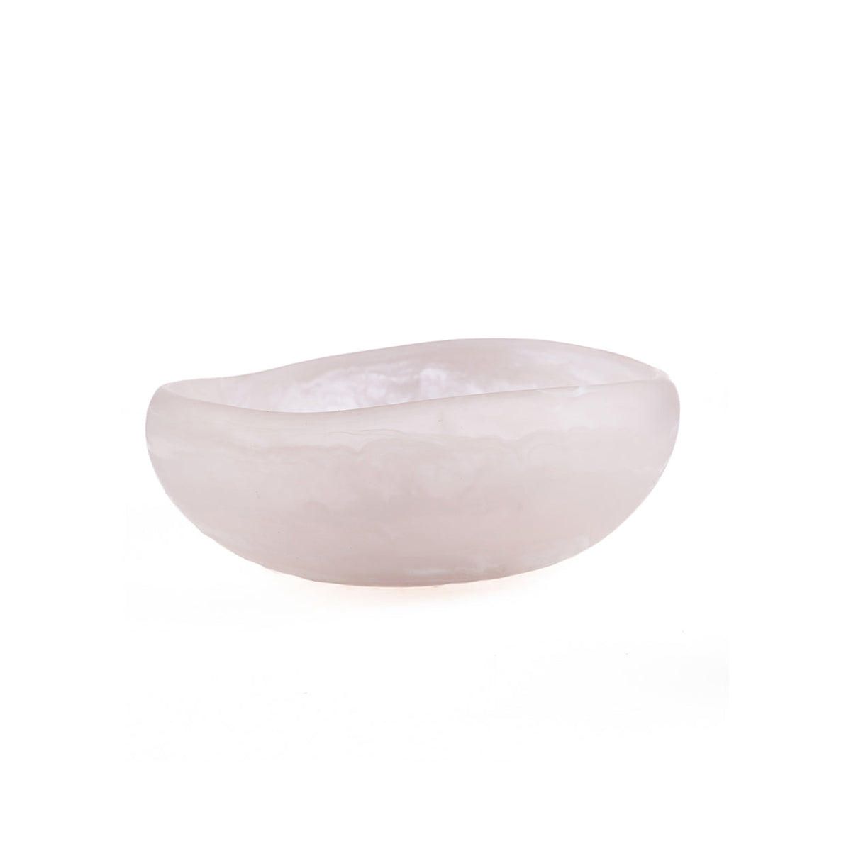 Bazar Bizar Kunsthars Schaal Organic Bowl Roze/Wit 16 x 14 x 4 cm