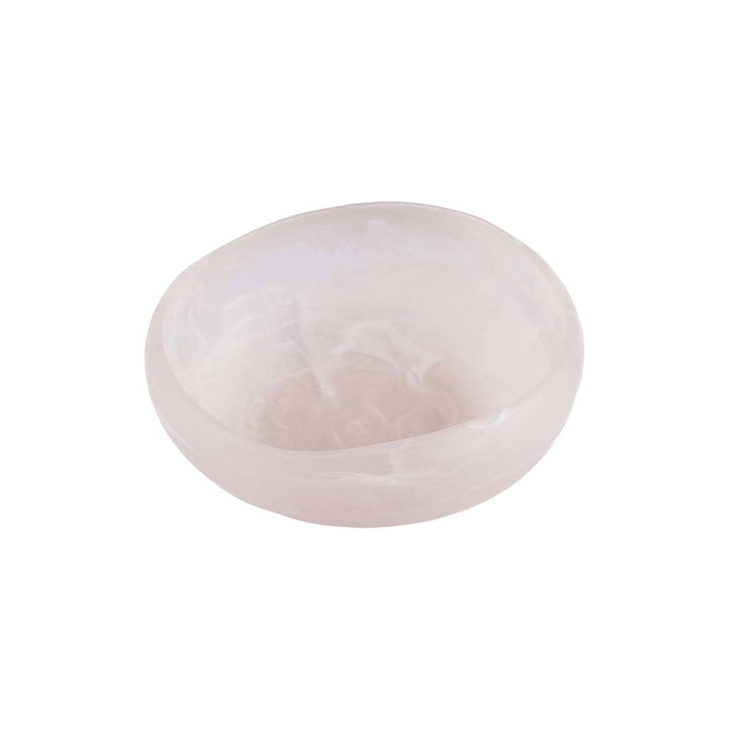 Bazar Bizar Kunsthars Schaal Organic Bowl Roze/Wit 16 x 14 x 4 cm