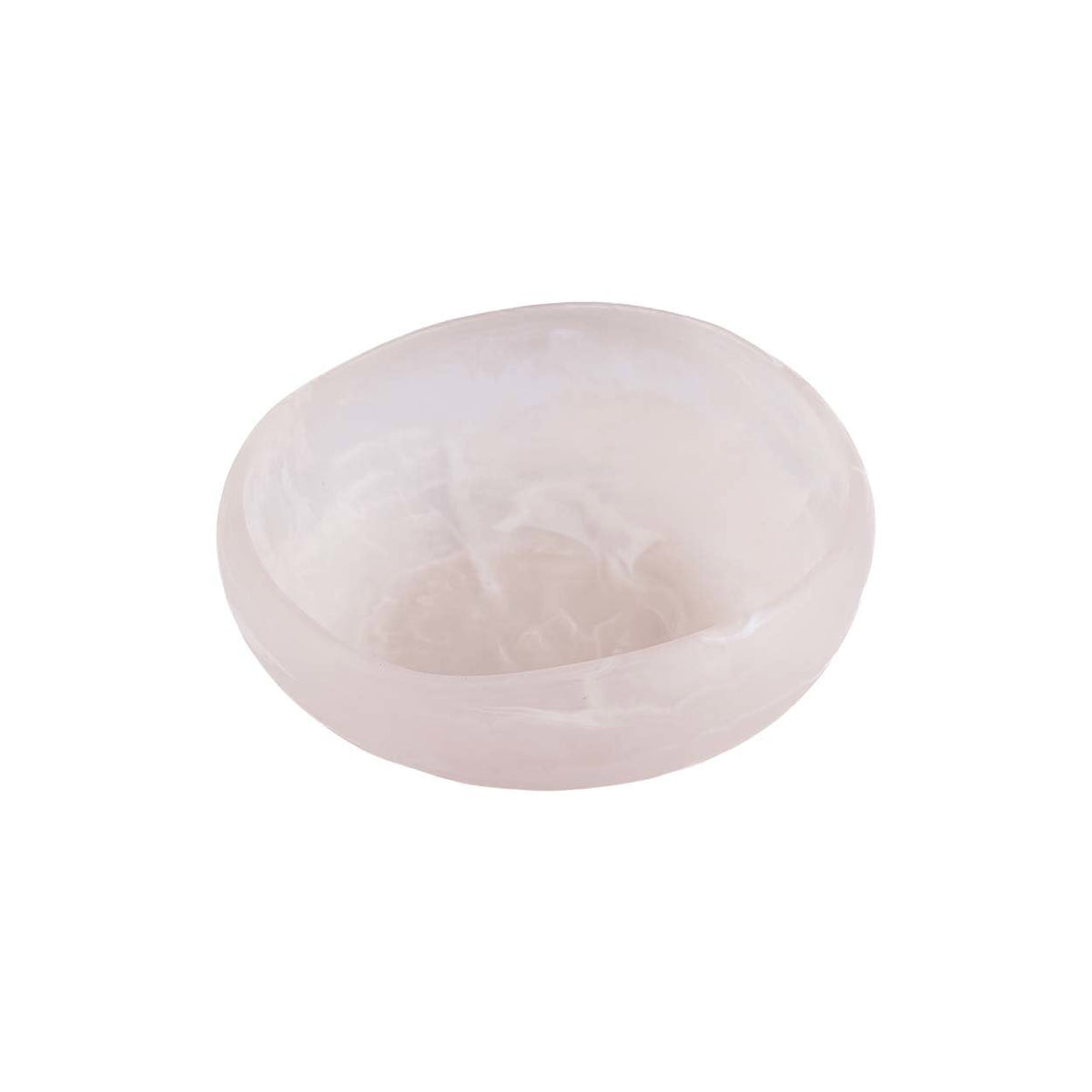 Bazar Bizar Kunsthars Schaal Organic Bowl Roze/Wit 16 x 14 x 4 cm