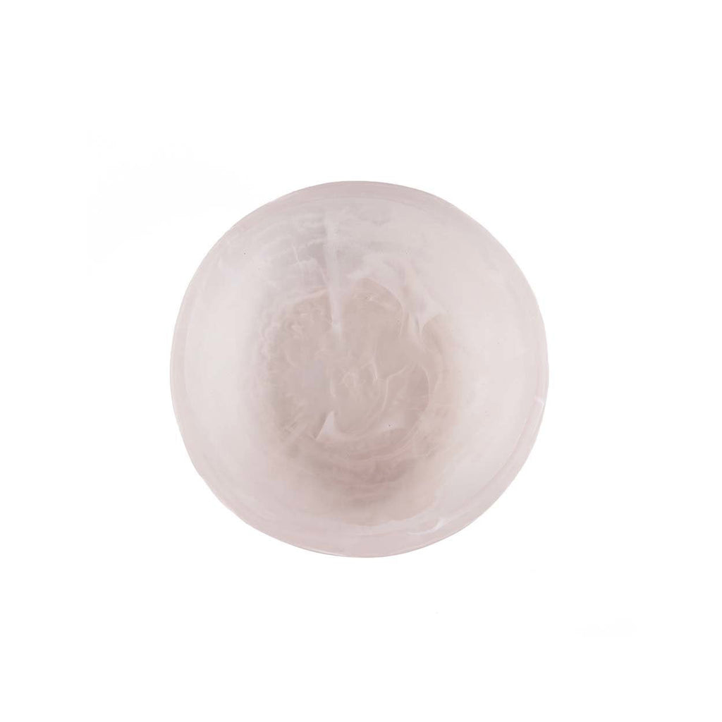 Bazar Bizar Kunsthars Schaal Organic Bowl Roze/Wit 16 x 14 x 4 cm