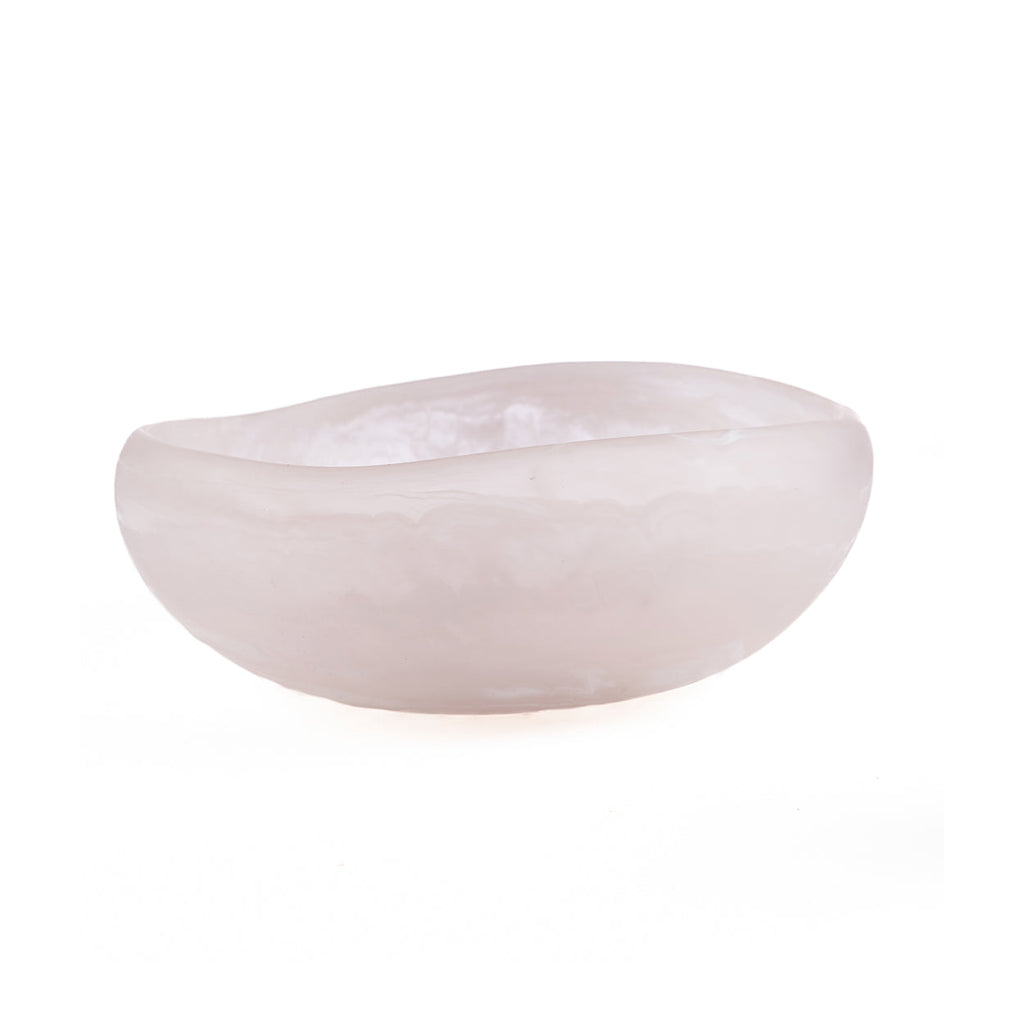 Bazar Bizar Kunsthars Schaal Organic Bowl Roze/Wit Ø25 x H10 cm