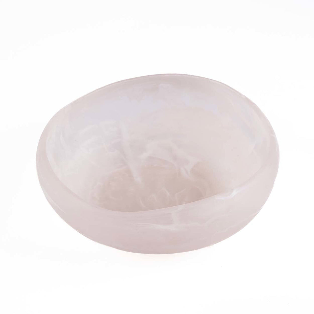 Bazar Bizar Kunsthars Schaal Organic Bowl Roze/Wit Ø25 x H10 cm