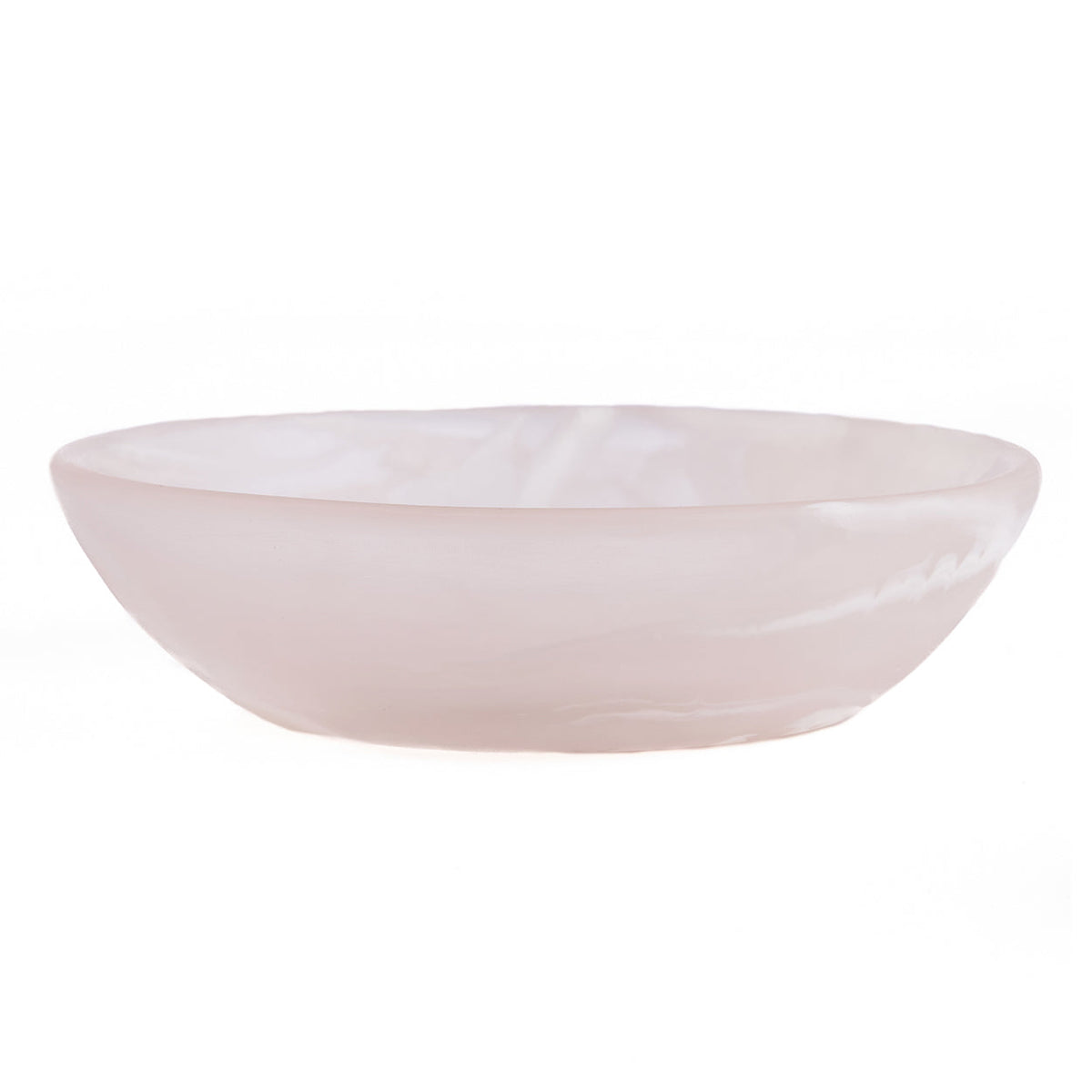 Bazar Bizar Plat de service En Résine Organic Bowl Rose/Blanc Ø19 x H6 cm
