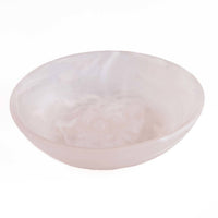 Bazar Bizar Plat de service En Résine Organic Bowl Rose/Blanc Ø19 x H6 cm