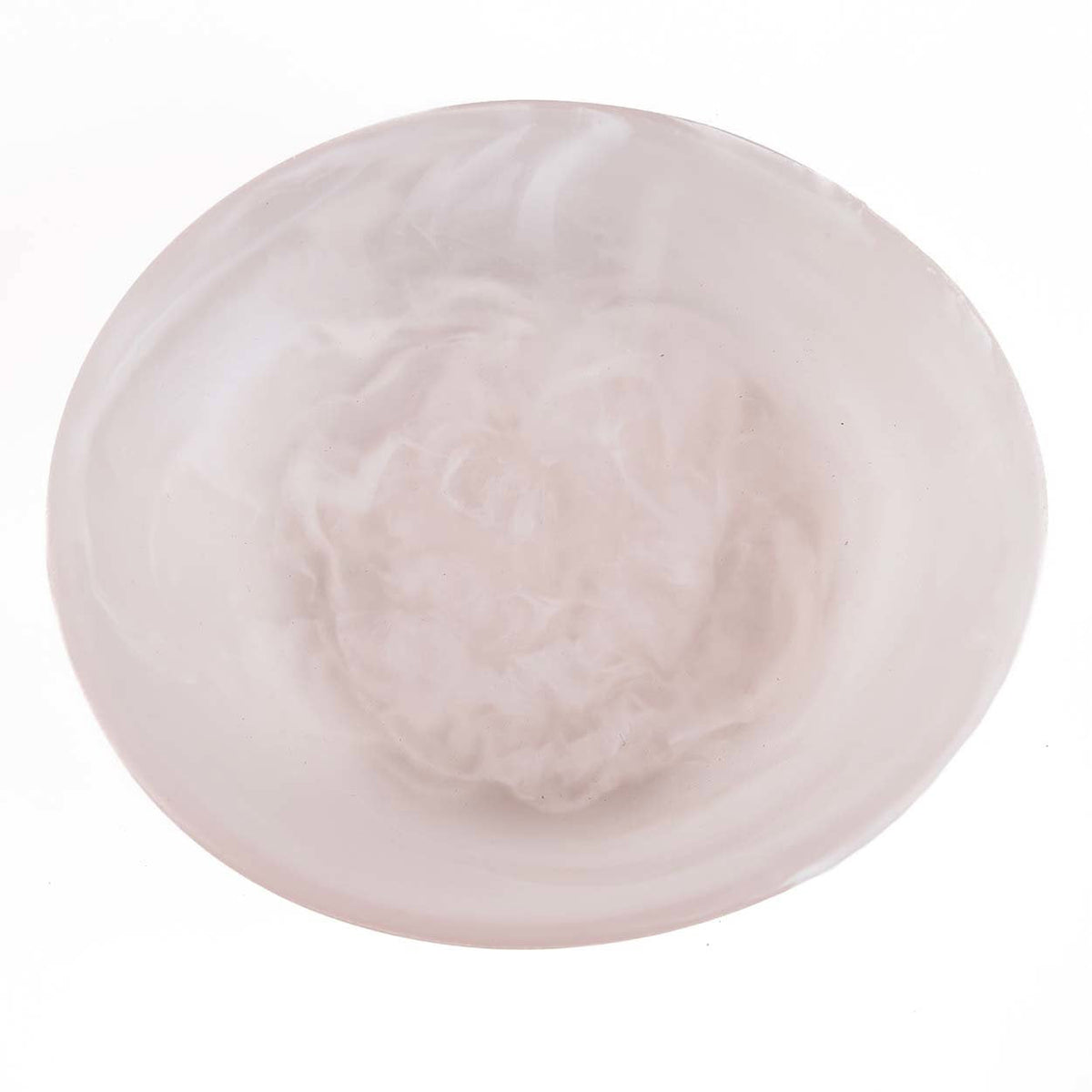 Bazar Bizar Plat de service En Résine Organic Bowl Rose/Blanc Ø19 x H6 cm