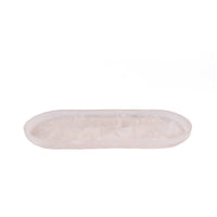 Bazar Bizar Plat de service En Résine Oval Plate Rose/Blanc 44 x 19 x 2,6 cm