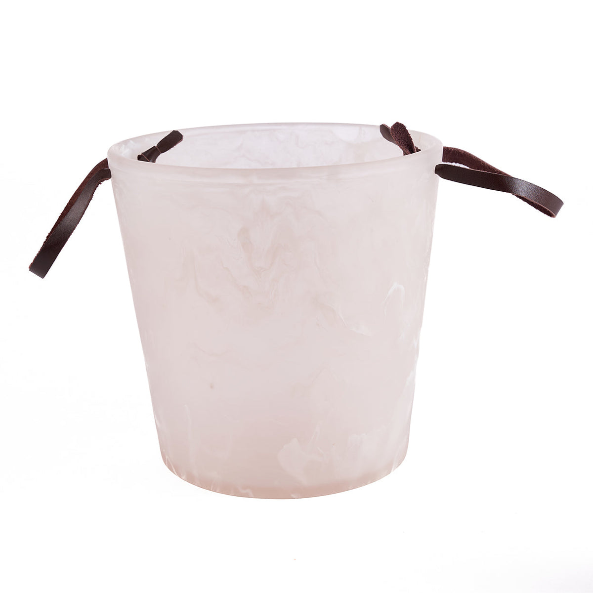 Bazar Bizar Kunsthars Ijsemmer Roze/Wit Ø23 x H23,5 cm