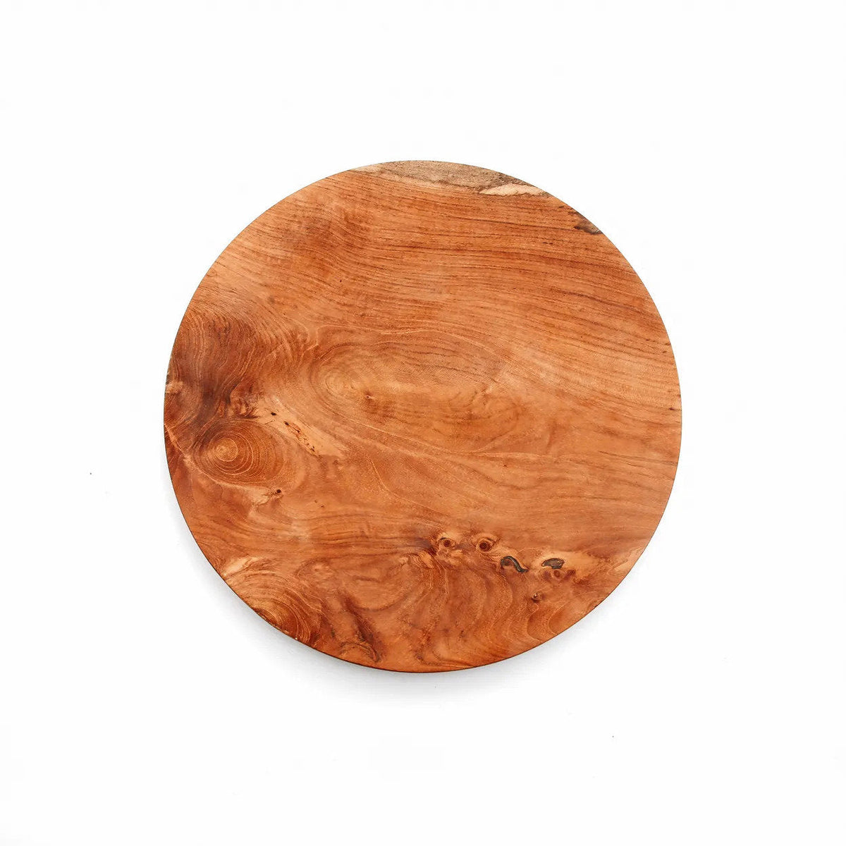 Bazar Bizar Teakhouten Schaal Teak Root Round Plate Naturel Ø14 x H3 cm