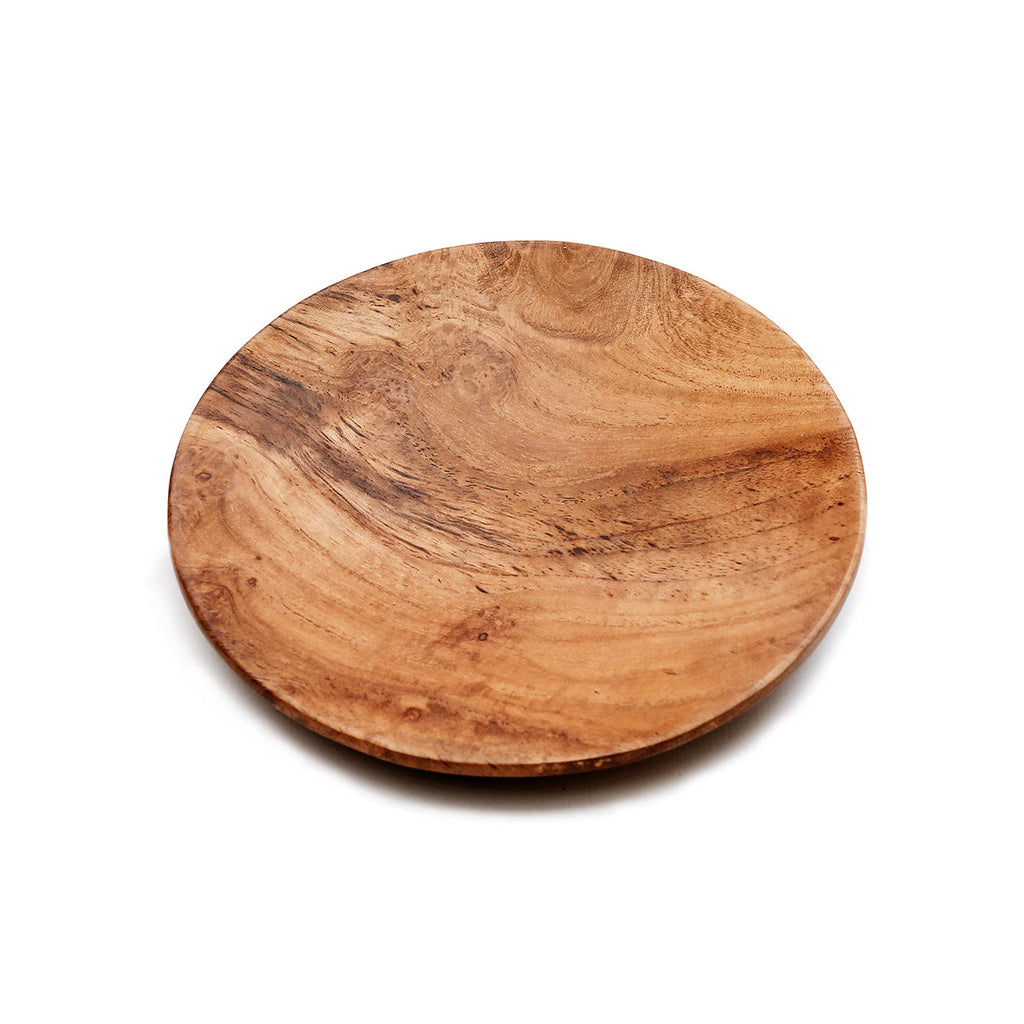 Bazar Bizar Plat de service En Bois de Teck Teak Root Round Plate Naturel Ø25 x H3 cm