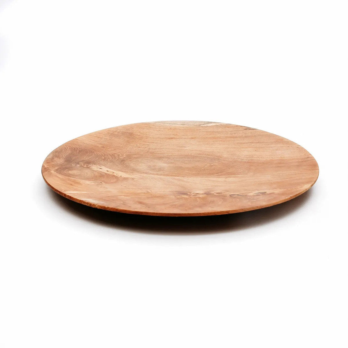 Bazar Bizar Plat de service En Bois de Teck Teak Root Round Plate Naturel Ø25 x H3 cm