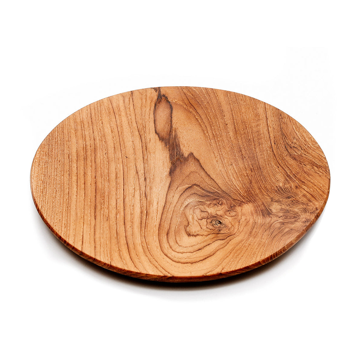 Bazar Bizar Teakhouten Schaal Teak Root Round Plate Naturel Ø30 x H2 cm