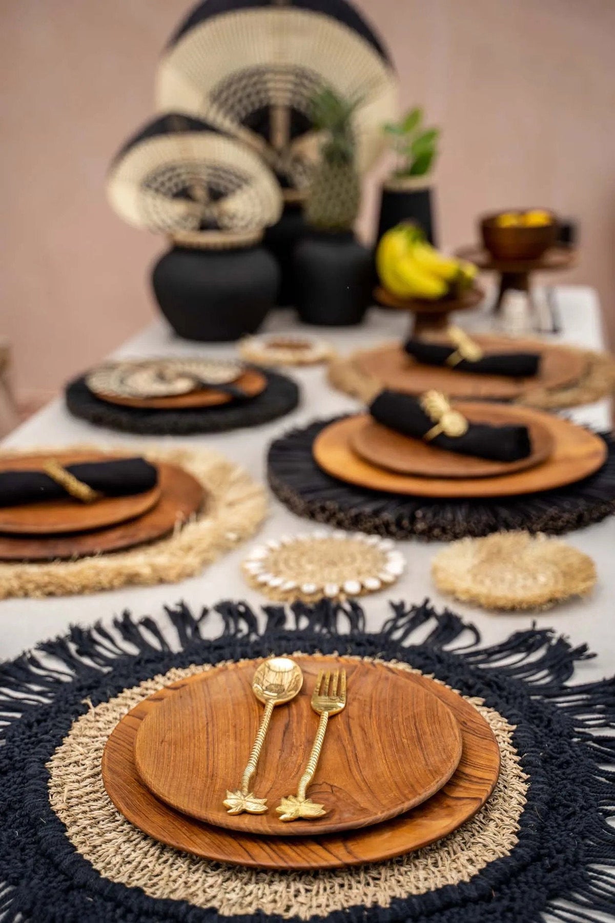 Bazar Bizar Teakhouten Schaal Teak Root Round Plate Naturel Ø30 x H2 cm