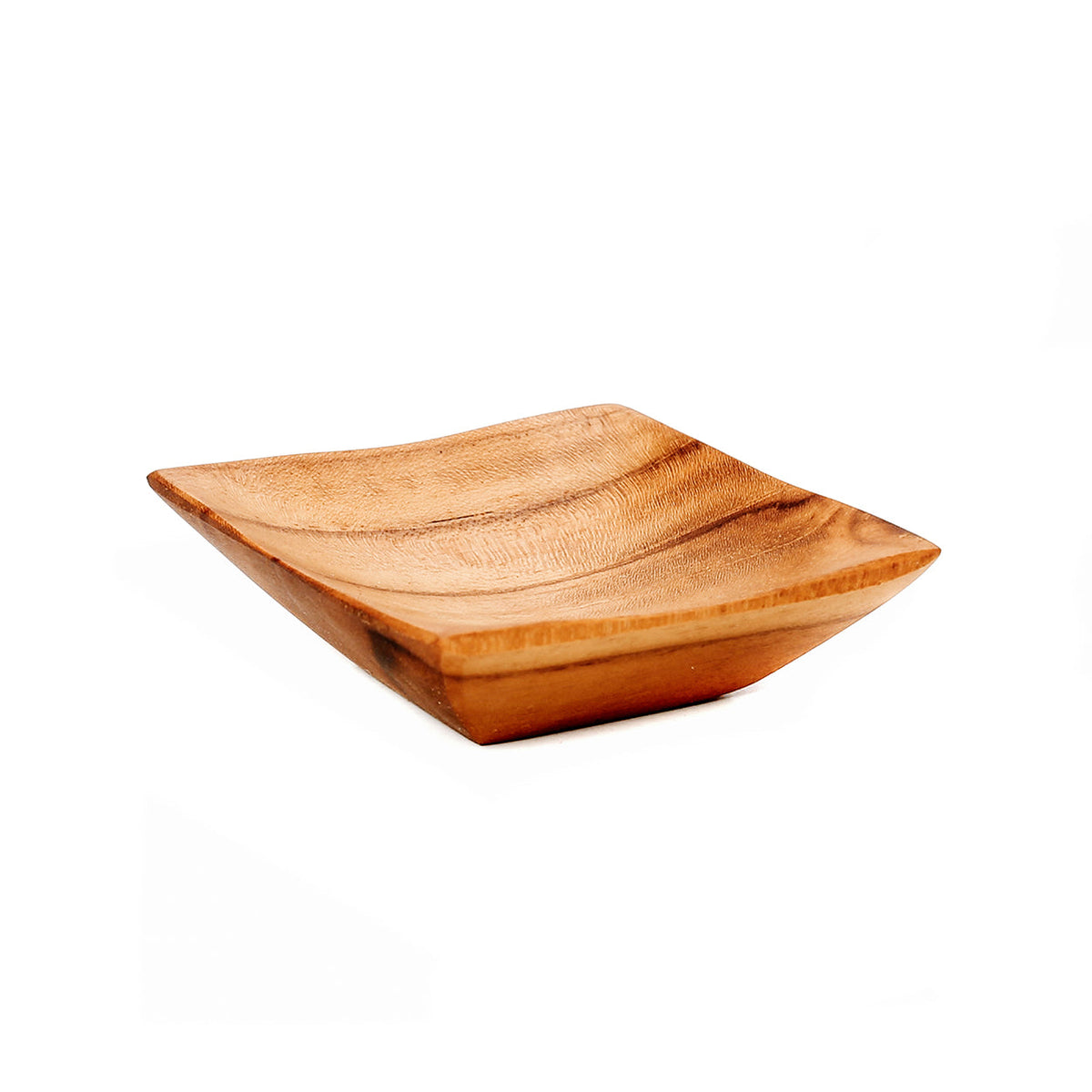 Bazar Bizar Teakhouten Dienblad Teak Root Salt Tray Naturel 6 x 6 cm