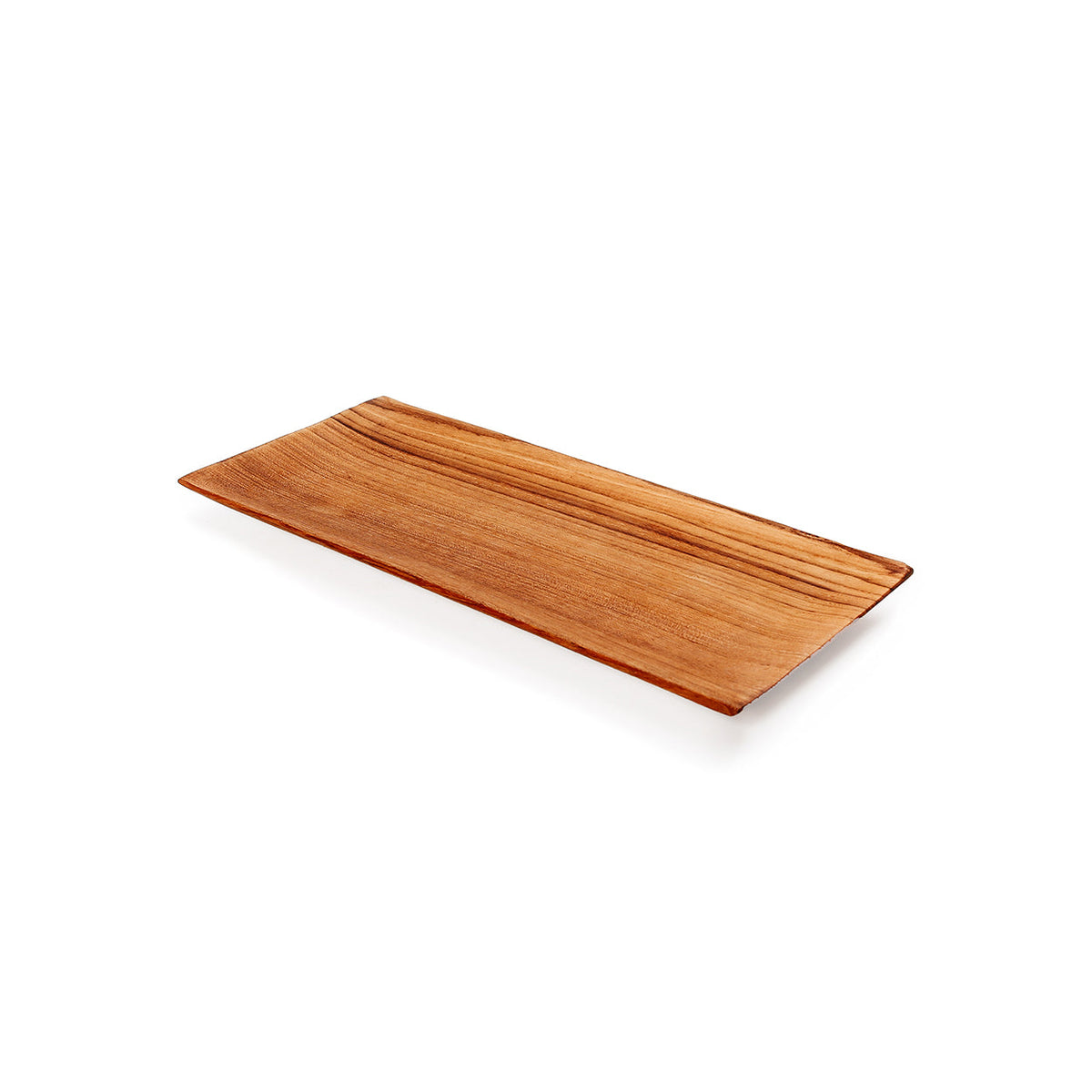 Bazar Bizar Teakhouten Schaal Teak Root Sushi Plate Naturel 26 x 12 cm