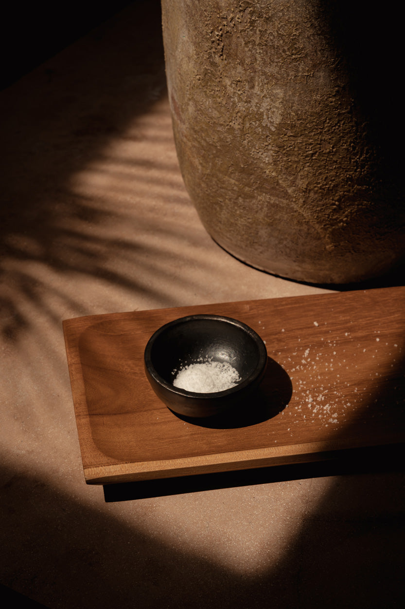 Bazar Bizar Teakhouten Schaal Teak Root Sushi Plate Naturel 26 x 12 cm