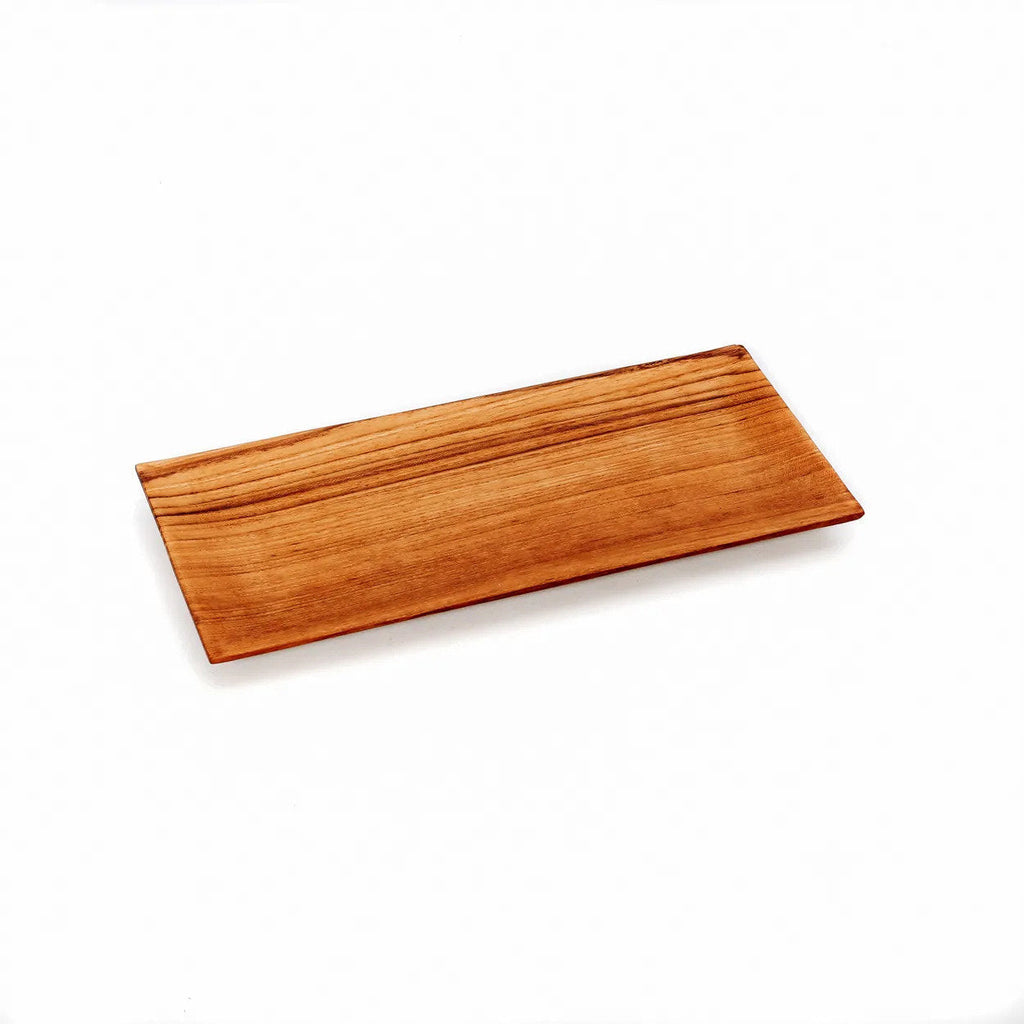 Bazar Bizar Teakhouten Schaal Teak Root Sushi Plate Naturel 26 x 12 cm
