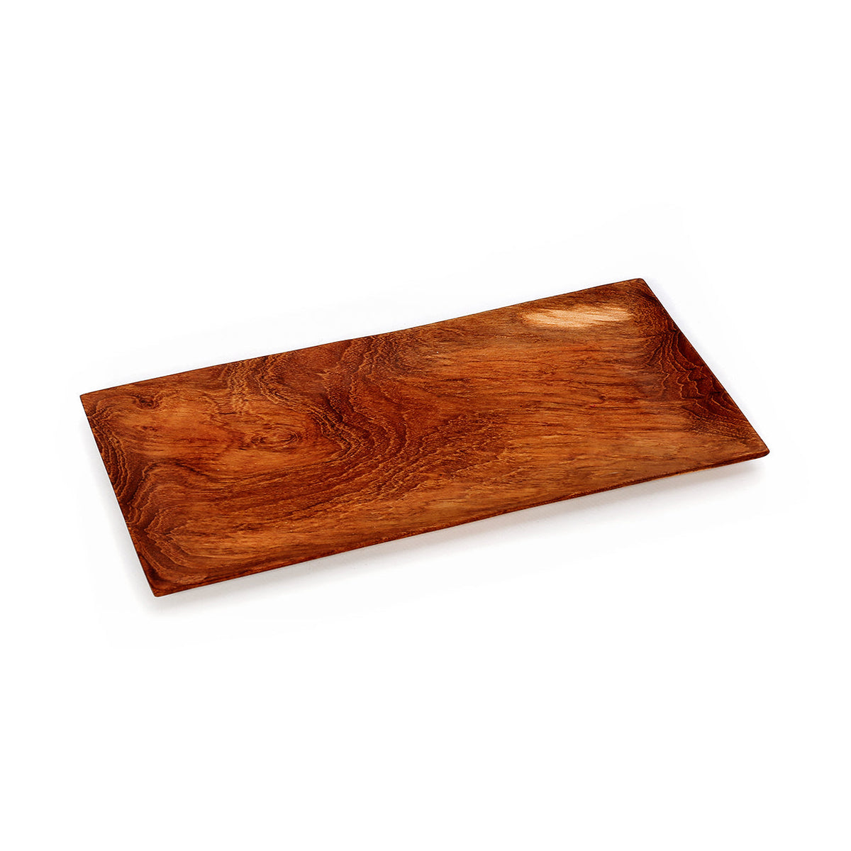 Bazar Bizar Teakhouten Schaal Teak Root Sushi Plate Naturel 31 x 15 cm