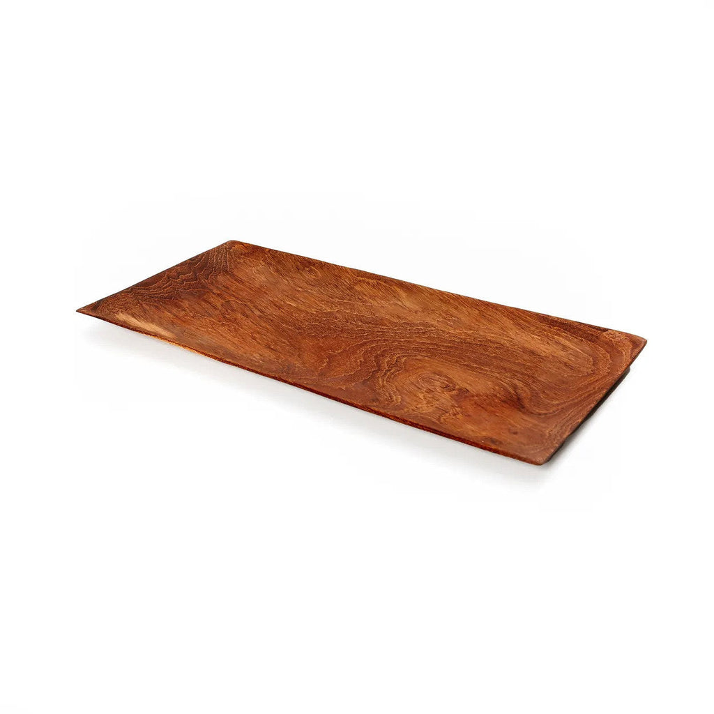 Bazar Bizar Teakhouten Schaal Teak Root Sushi Plate Naturel 31 x 15 cm