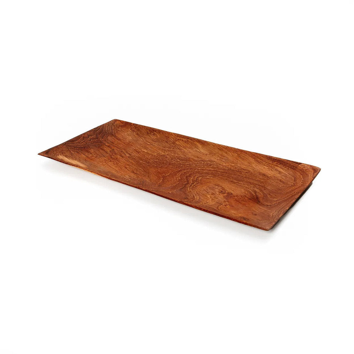 Bazar Bizar Teakhouten Schaal Teak Root Sushi Plate Naturel 31 x 15 cm
