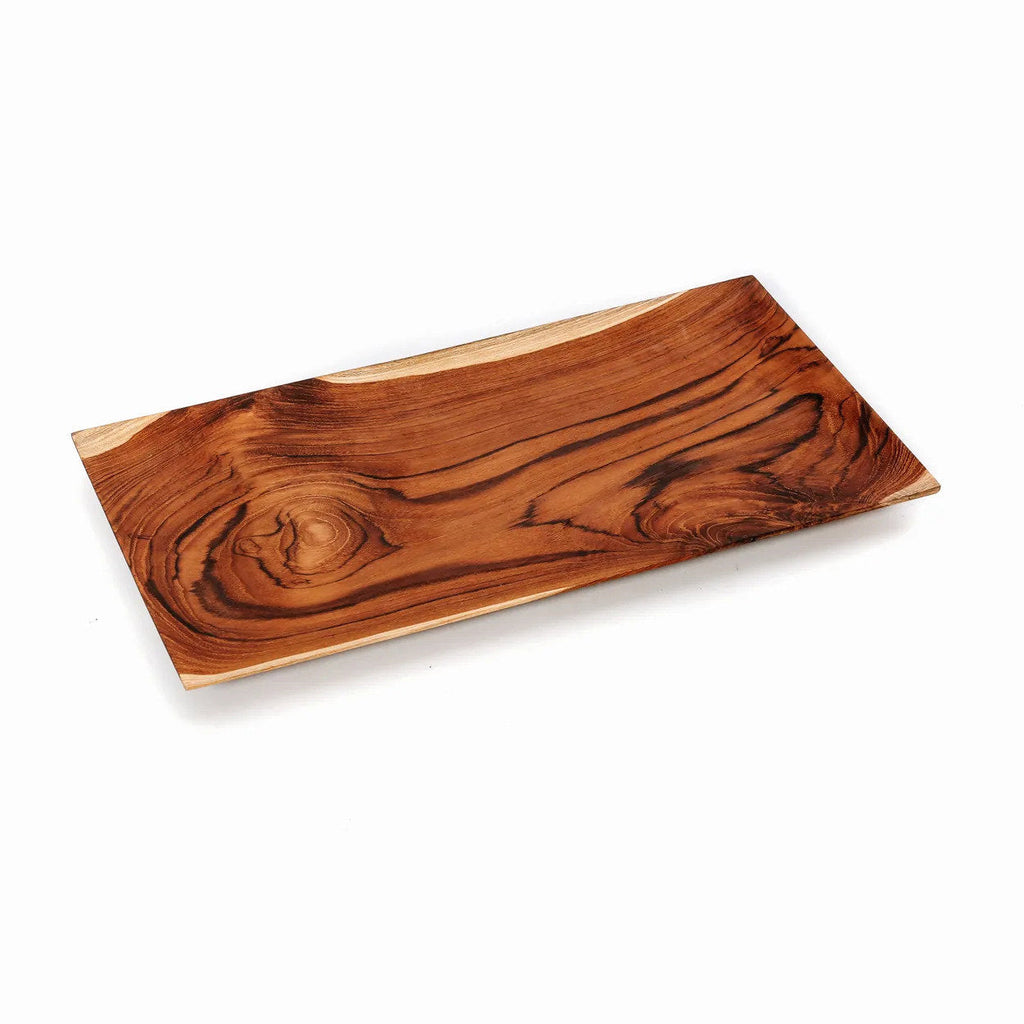 Bazar Bizar Teakhouten Schaal Teak Root Sushi Plate Naturel 35 x 18 cm
