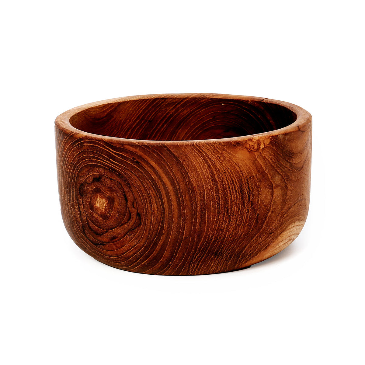 Bazar Bizar Teakhouten Schaal Teak Root Salade Bowl Naturel Ø15 x H8 cm