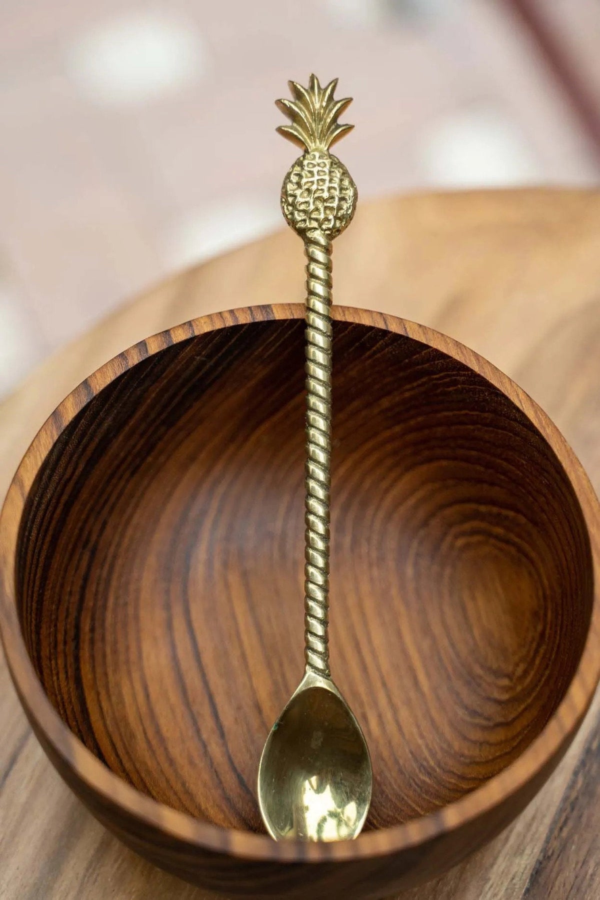 Bazar Bizar Teakhouten Schaal Teak Root Salade Bowl Naturel Ø15 x H8 cm
