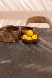 Bazar Bizar Plat de service En Bois de Suar Salad Bowl Naturel Ø25 x H12 cm