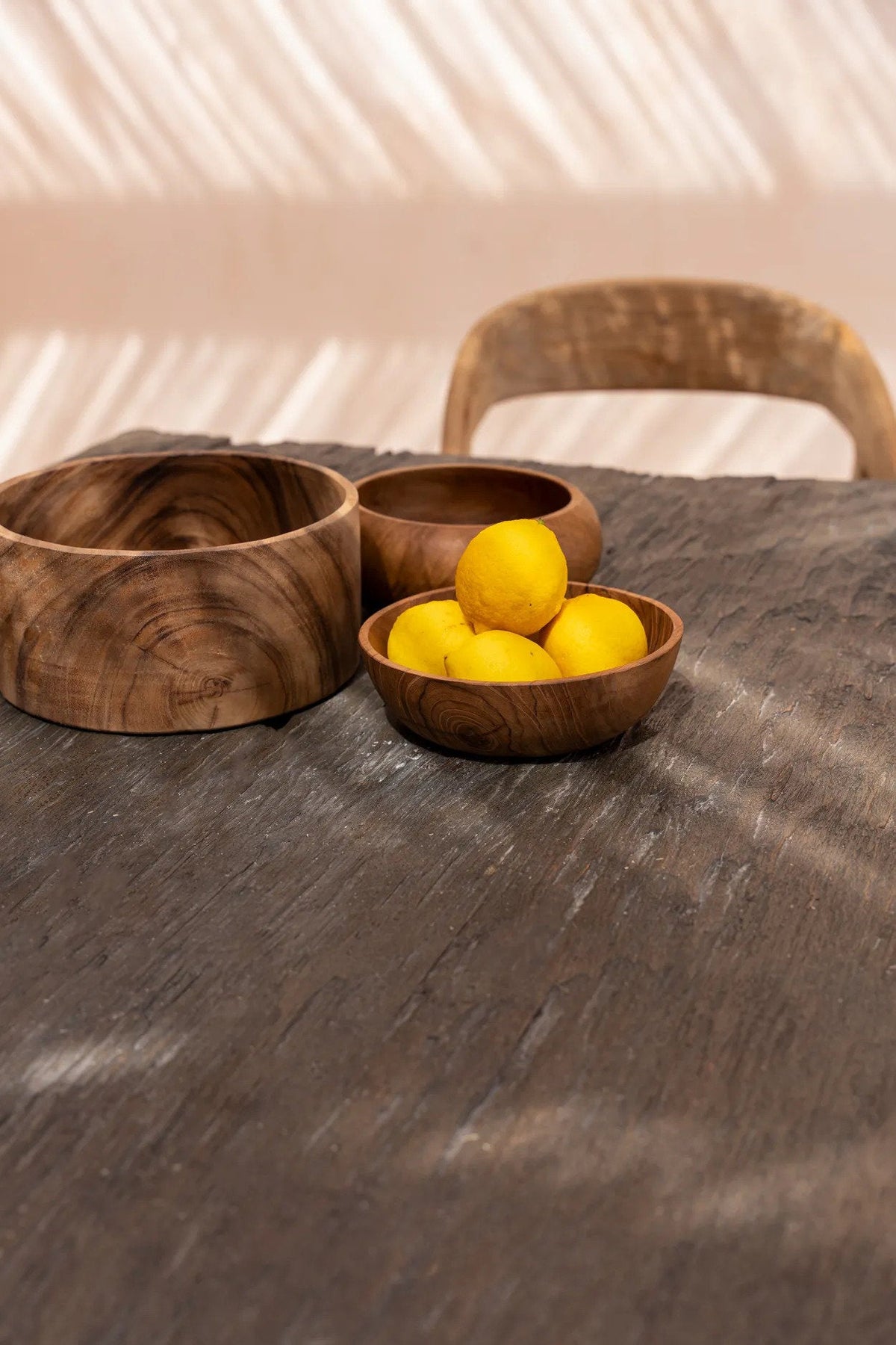 Bazar Bizar Plat de service En Bois de Suar Salad Bowl Naturel Ø25 x H12 cm