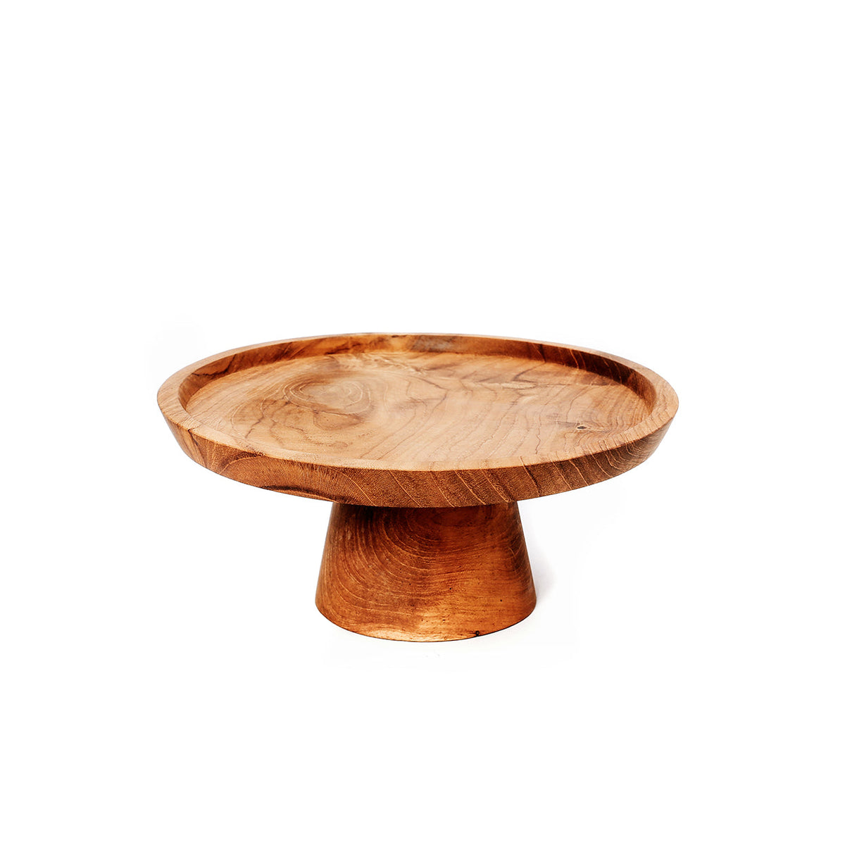 Bazar Bizar Teakhouten Schaal Teak Root Cake Dish Naturel Ø20 x H8 cm