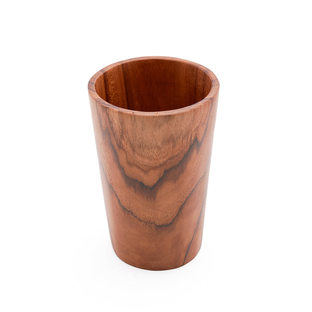 Bazar Bizar Tasse En Bois de Teck Teak Root Naturel Ø10,5 x H16 cm