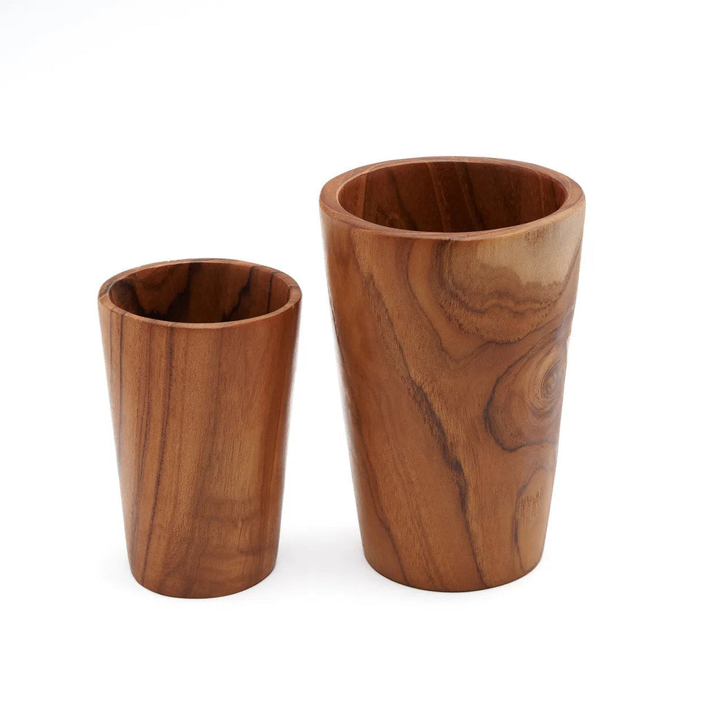 Bazar Bizar Tasse En Bois de Teck Teak Root Naturel Ø10,5 x H16 cm