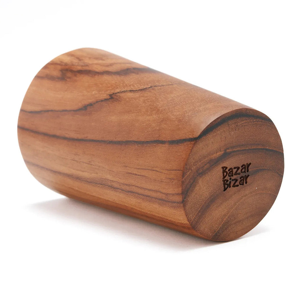 Bazar Bizar Tasse En Bois de Teck Teak Root Naturel Ø10,5 x H16 cm