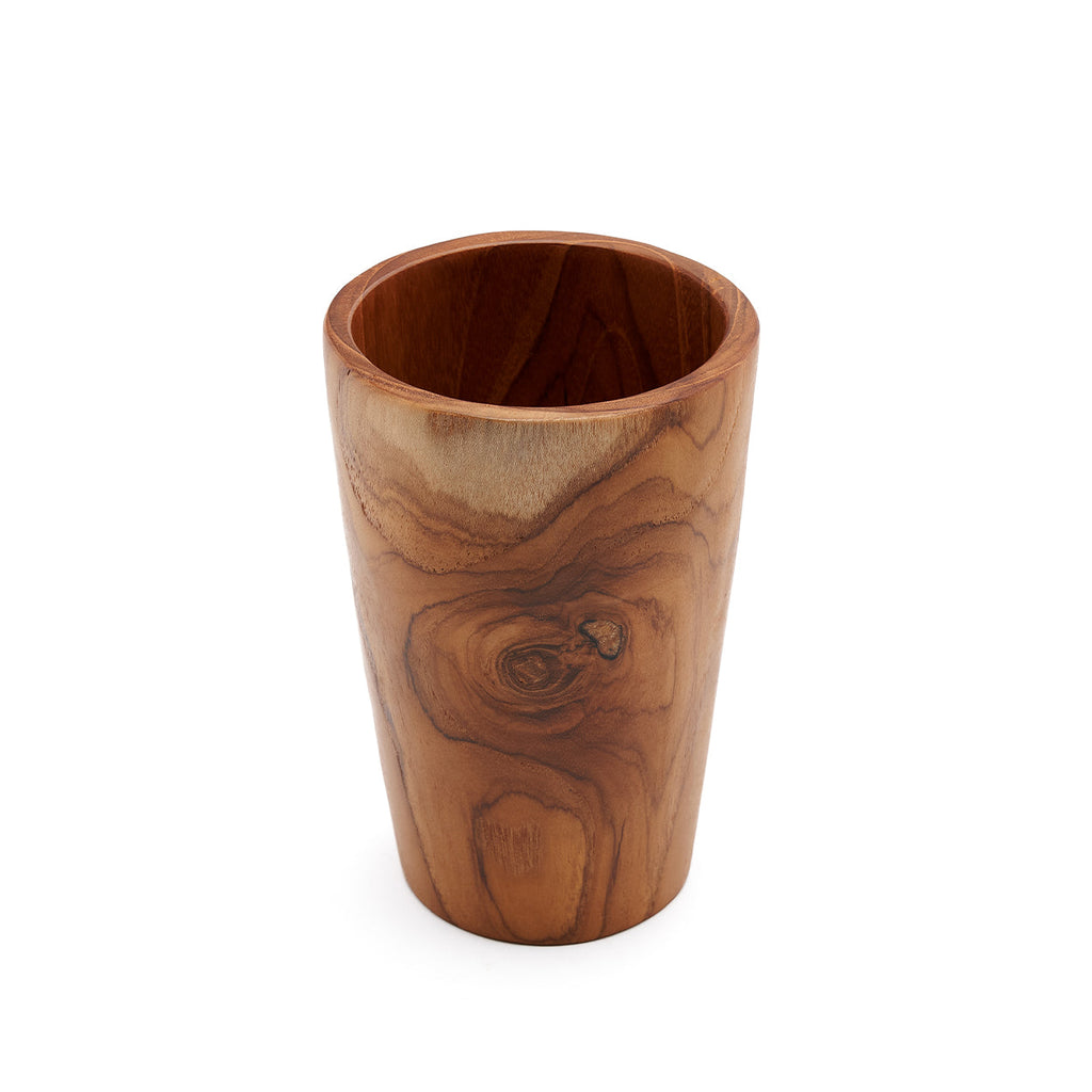 Bazar Bizar Tasse En Bois de Teck Teak Root Naturel Ø8 x H12 cm