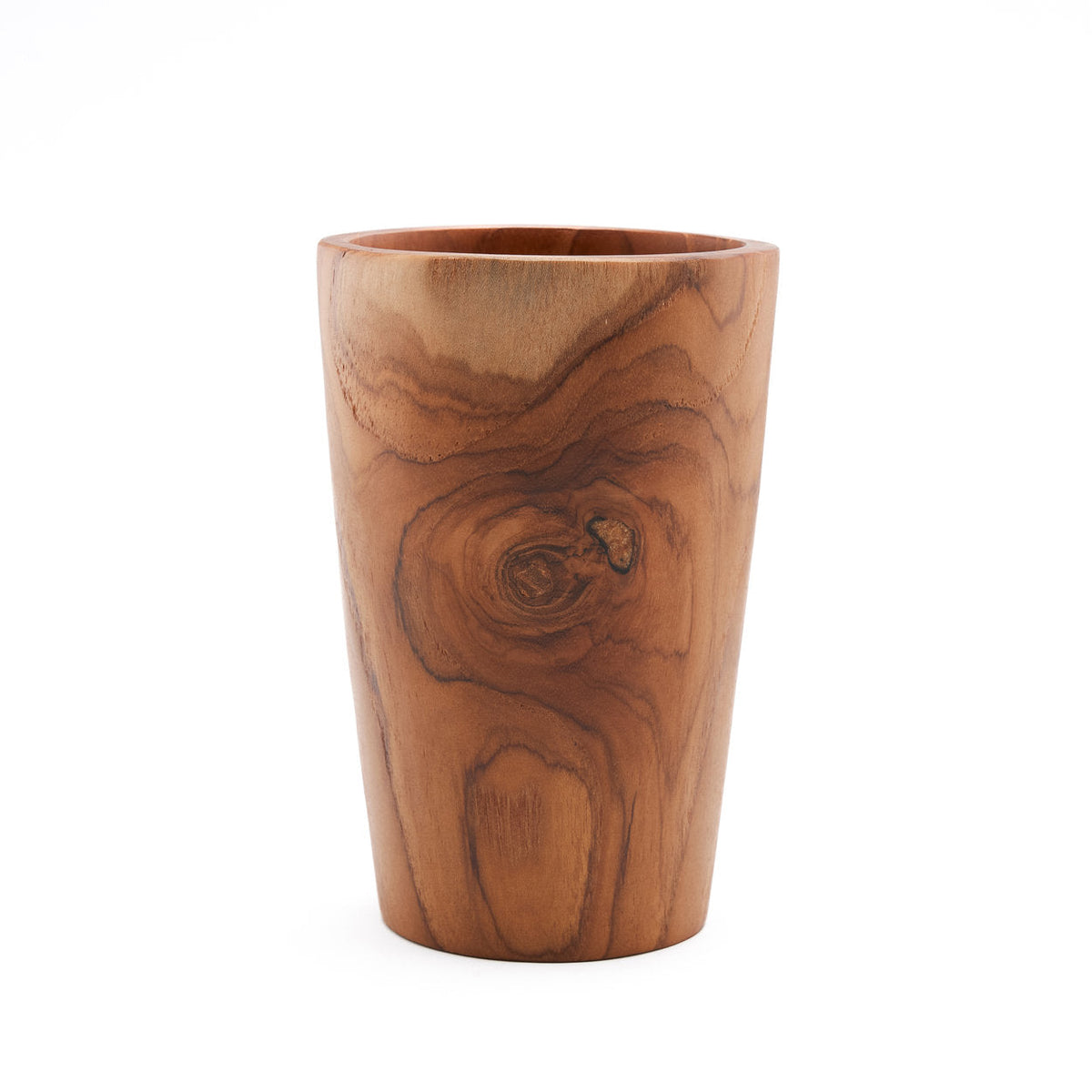 Bazar Bizar Teakhouten Mok Teak Root Naturel Ø8 x H12 cm