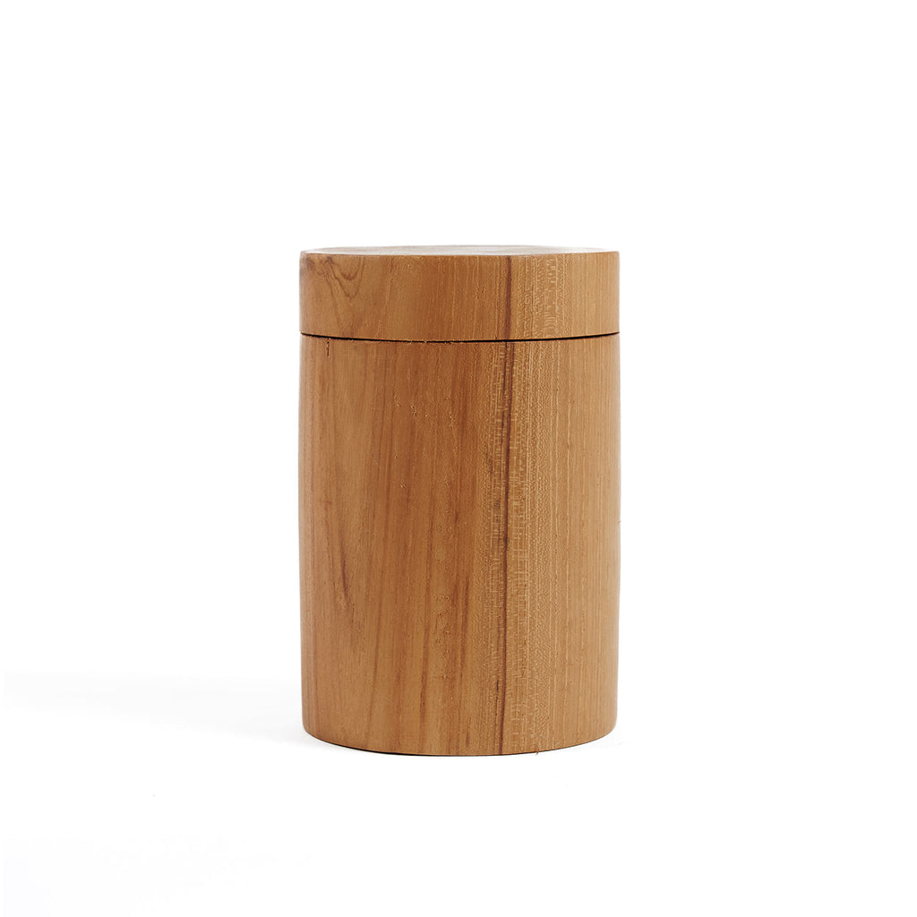 Bazar Bizar Teakhouten Voorraadpot Teak Root Naturel Ø8 x H12 cm