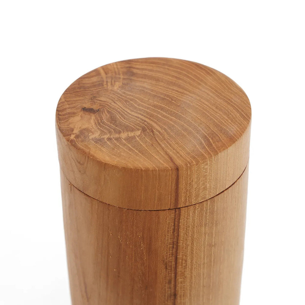 Bazar Bizar Teakhouten Voorraadpot Teak Root Naturel Ø8 x H12 cm