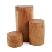 Bazar Bizar Teakhouten Voorraadpot Teak Root Naturel Ø8 x H12 cm