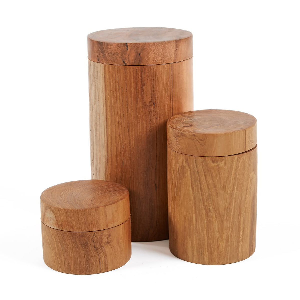 Bazar Bizar Teakhouten Voorraadpot Teak Root Naturel Ø10 x H19 cm
