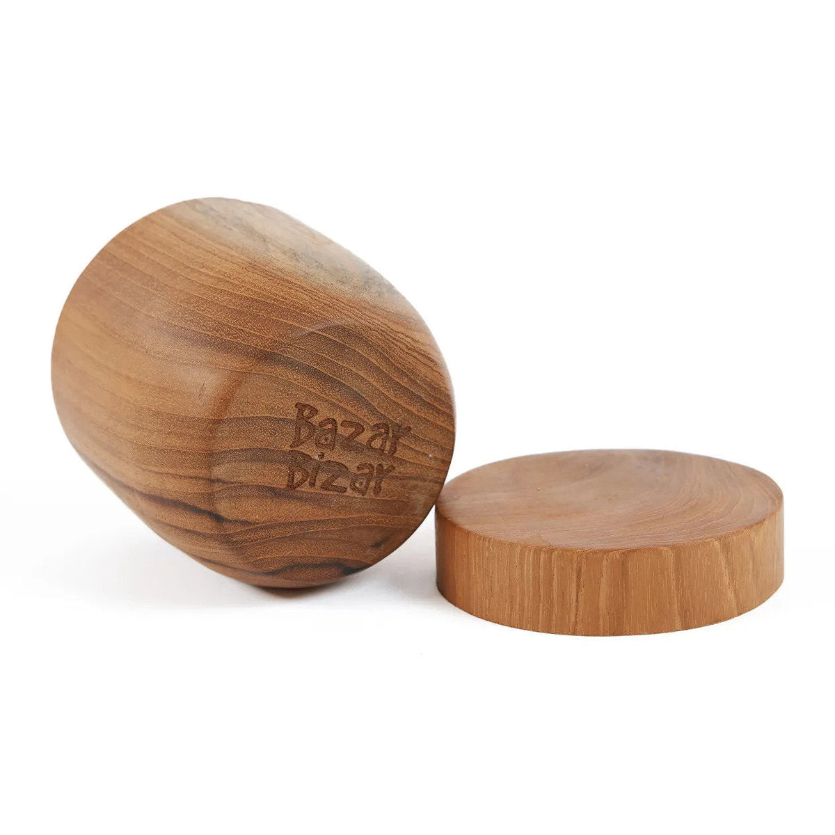 Bazar Bizar Teakhouten Voorraadpot Teak Root Naturel Ø8 x H9,5 cm